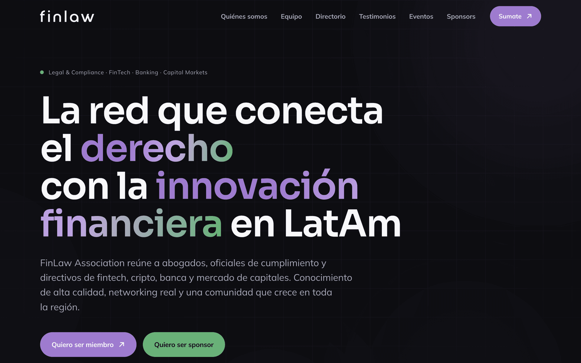 FinLaw — Landing hero
