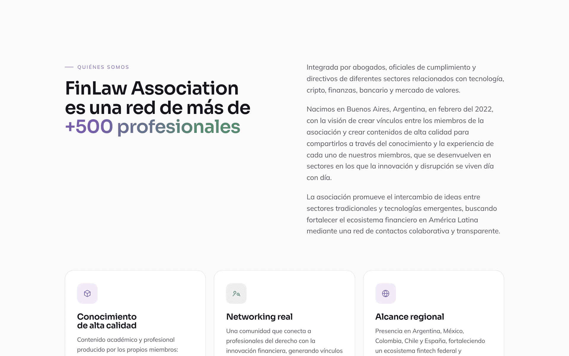 FinLaw: Testimonials grid