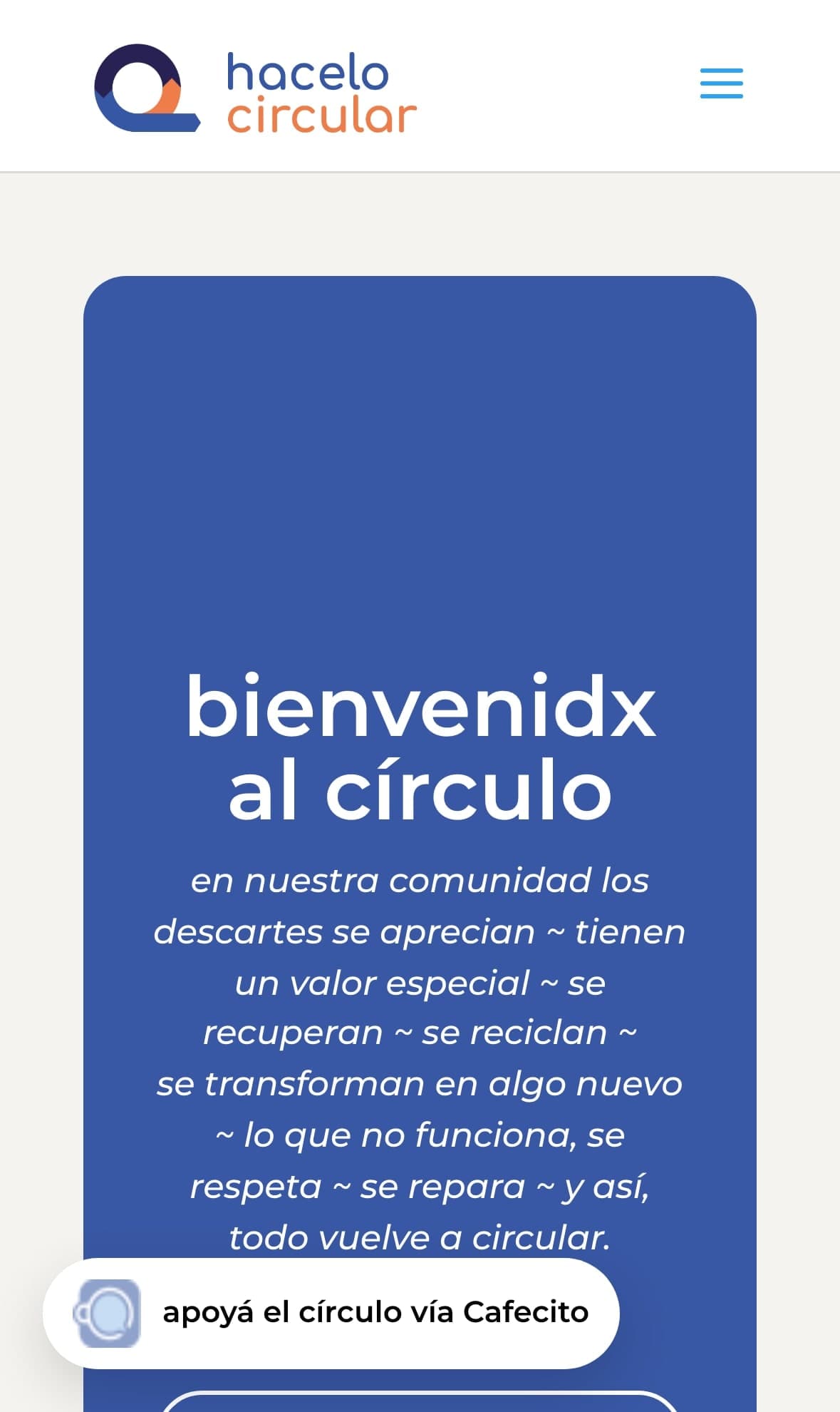 Hacelo Circular — Mobile search