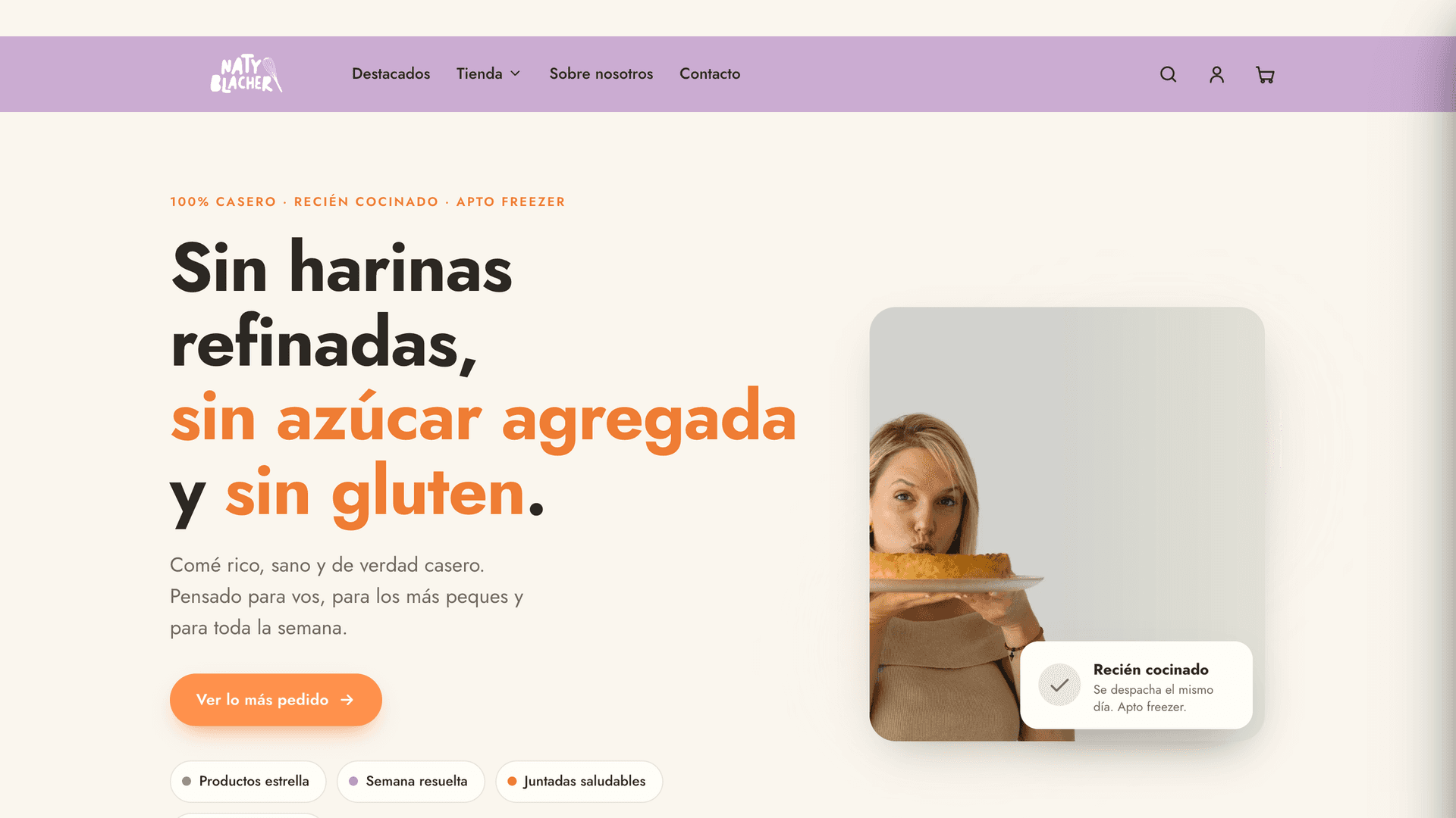 Naty Blacher Cocina — Landing hero