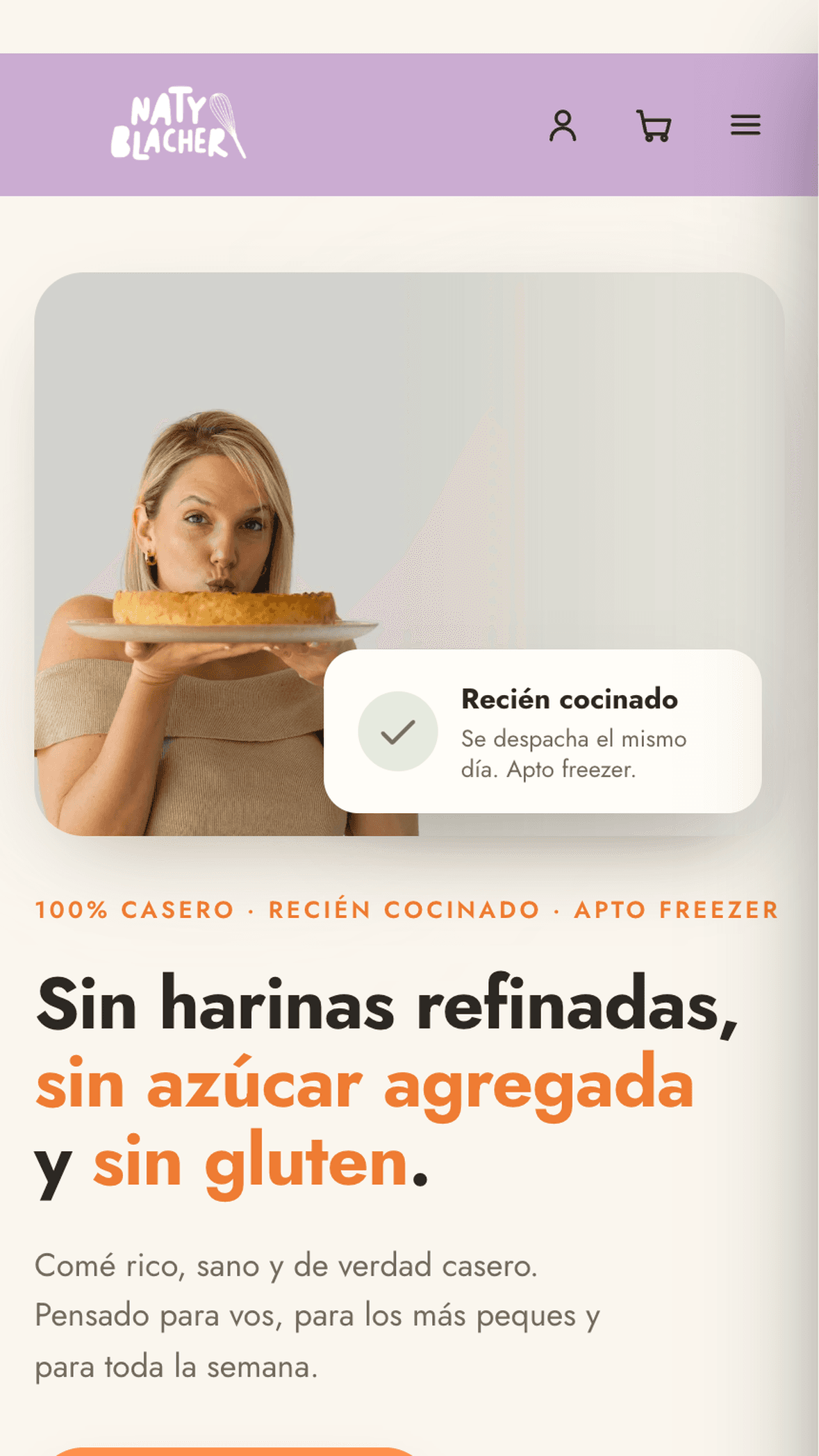 Naty Blacher Cocina — Mobile hero