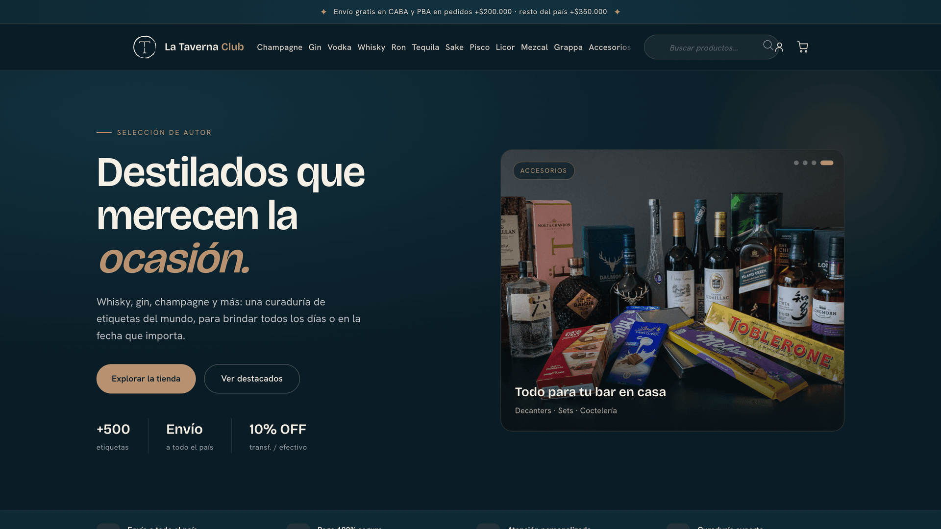 La Taverna Club — Landing hero